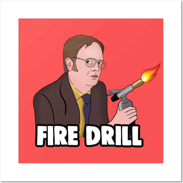 The Office Memes: Dwight Fire Drill Wall Art by Barnyardy